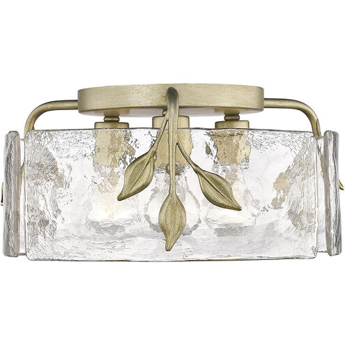 Calla 3 Light 15.13 inch White Gold Flush Mount Ceiling Light